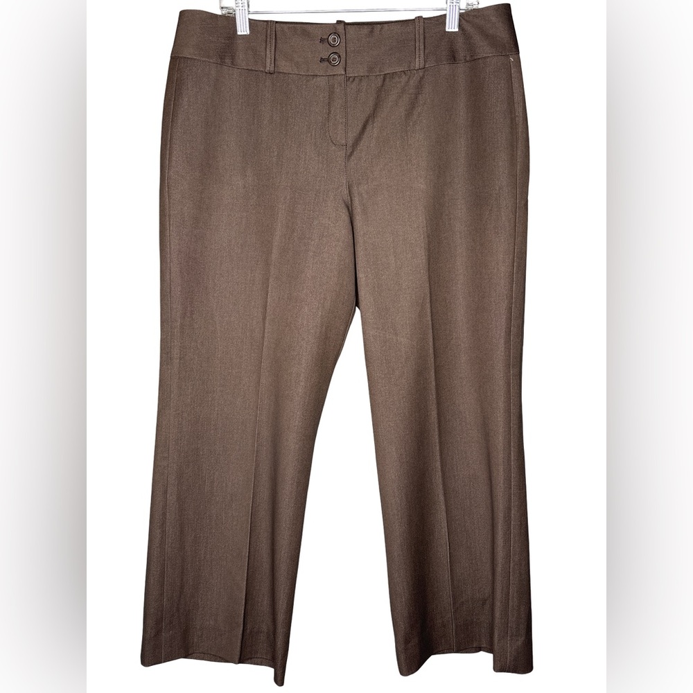 Sharagano Chocolate Brown Ankle Dress Trousers Size 14 NWT
